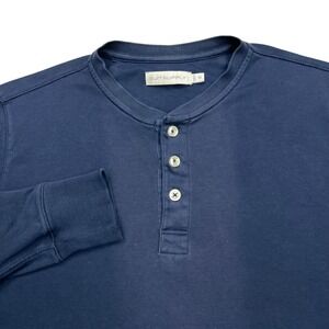 SuitSupply‎ Henley Shirt Navy Blue Men's Small